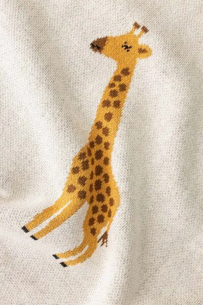 Tranquillo Tranquillo Babydecke GIRAFFE, Creme, – Produktbild 3 von 4