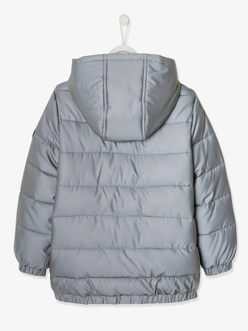 Vertbaudet Jungen Steppjacke wasserabweisend und reflektierend, Grau, – Produktbild 3 von 4