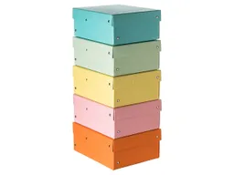 Falken 5 Falken Aufbewahrungsboxen "PureBox", 725 g/m², DIN A5, 10 cm Höhe, sortiert – Produktbild 1 von 1