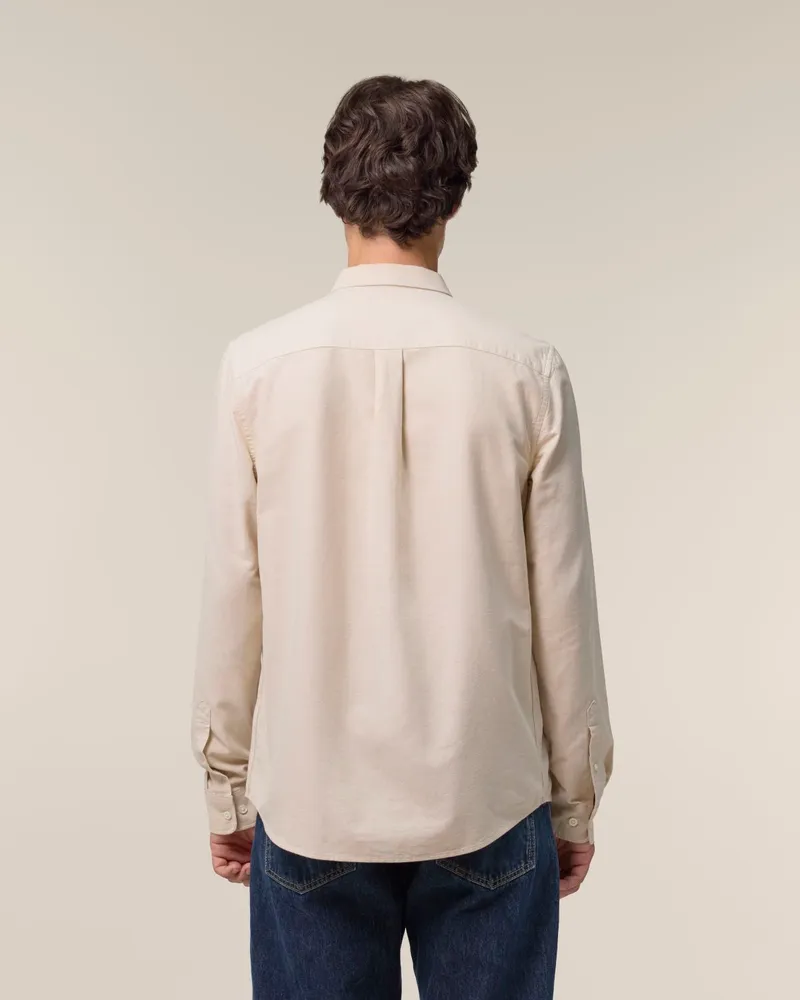 UNIPOLAR UNIPOLAR Herren vegan Hemd Oxforing, Beige, – Produktbild 1 von 2