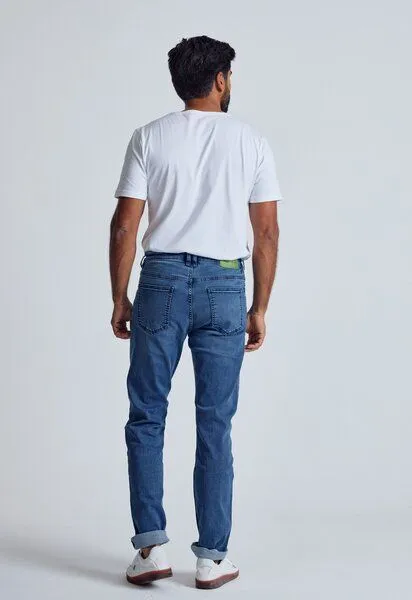 Flax and Loom Flax and Loom Slim Fit Jeans Miles, Azur (blau), – Produktbild 5 von 7