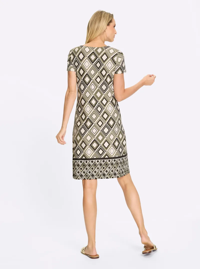 heine Jerseykleid, Khaki-champagner-bedruckt, – Produktbild 2 von 2