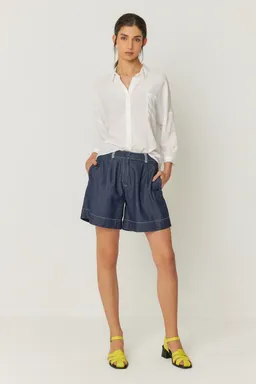 SKFK SKFK Damen vegan Shorts Naroa Blau – Produktbild 1 von 1
