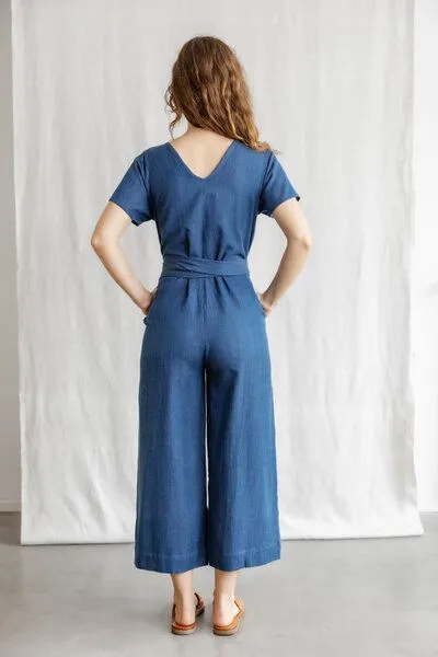 Jyoti - Fair Works Jyoti - Fair Works Bio-Baumwolldenim Jumpsuit Amrita, Denim, – Produktbild 3 von 4