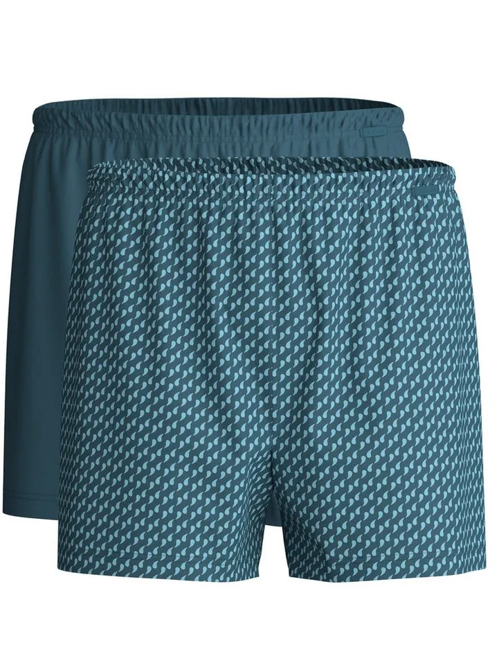 CALIDA CALIDA Boxershorts Cotton Special Herren (2-St., 2er-Pack) weich, locker geschnitten und formstabil, Blau, – Produktbild 2 von 4
