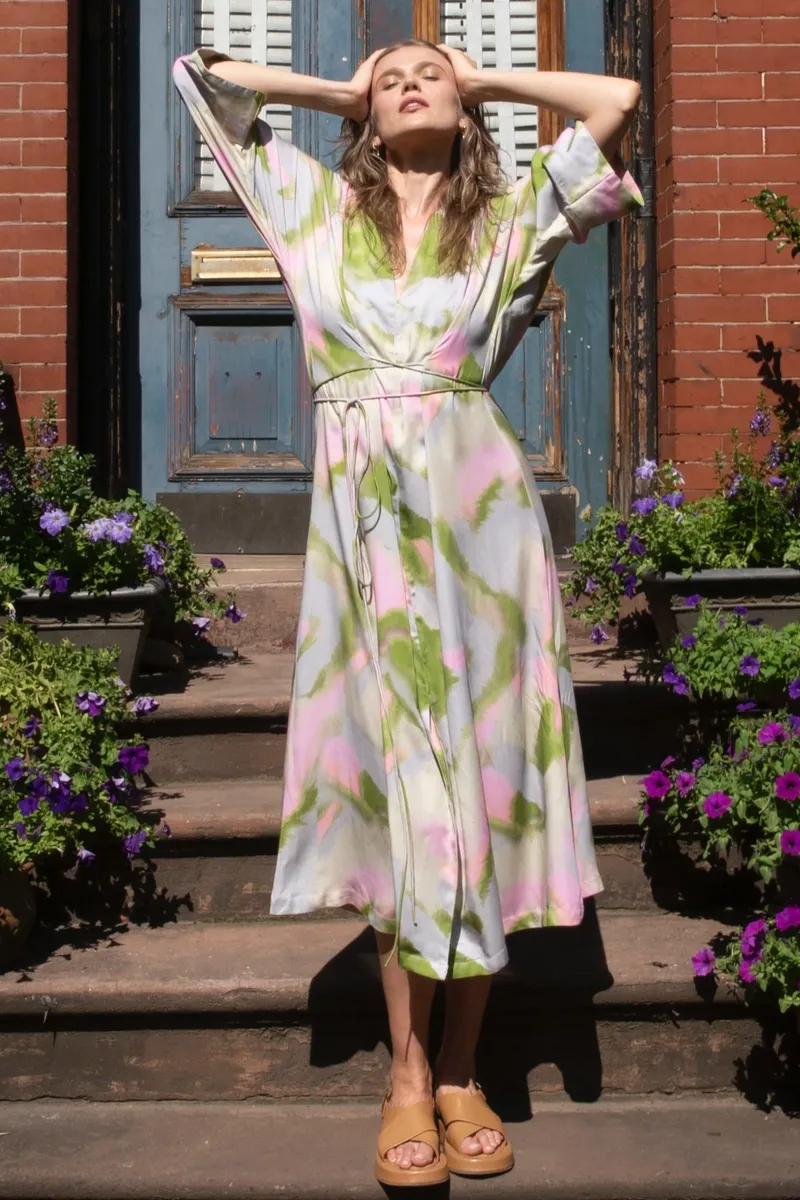 Neu Nomads Neu Nomads Damen vegan Kleid Carmen Dreamy Print, Extra hellblau, – Produktbild 1 von 2