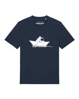 watapparel watapparel T-Shirt Unisex Astronaut in paper boat – Produktbild 1 von 1