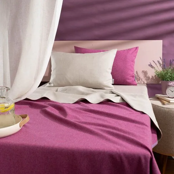 nahtur-design nahtur-design Kühlende Bettdecke | Leinenlaken und leichte Lodendecke, Pink, – Produktbild 4 von 4