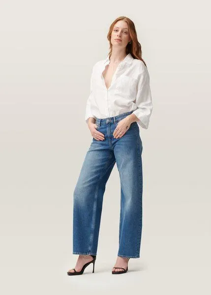 DAWN DAWN Jeans ASH Barrel Leg Medium Blue – Produktbild 2 von 2