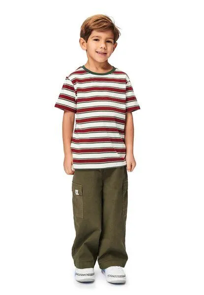 Band of Rascals Band of Rascals Dual Stripe T-Shirt, Brick-red-cilantro-green, – Produktbild 3 von 4