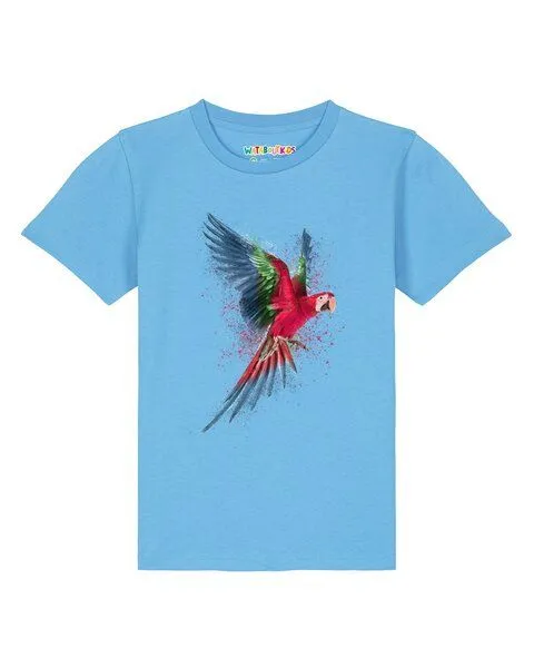 watabout.kids watabout.kids T-Shirt Kinder Papagei, Aqua blue, – Produktbild 1 von 2
