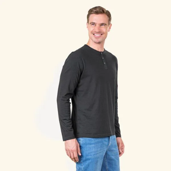 Living Crafts Living Crafts Henley Shirt - THOMME, Black (schwarz), – Produktbild 2 von 3