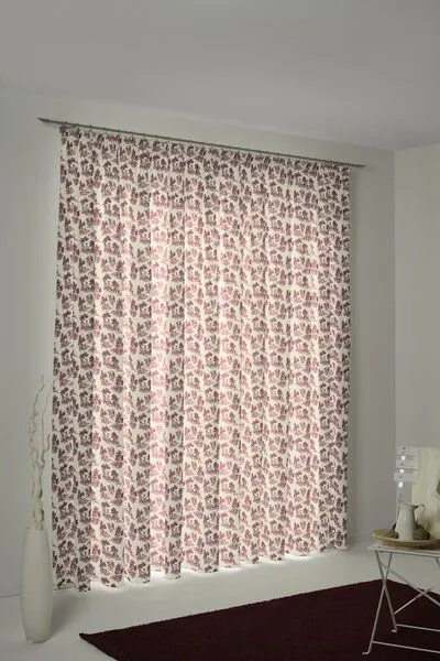 Nature by Adam Nature by Adam Vorhang aus 100% Bio-Baumwolle - Made in Germany - Good Old Days, Dunkelrot, – Produktbild 5 von 7
