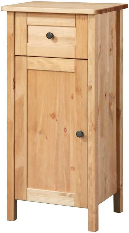 welltime Unterschrank Sylt Breite 40 cm, aus Massivholz Kiefer, Braun, – Produktbild 2 von 5