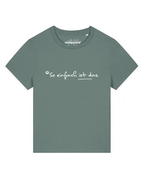 watapparel watapparel T-Shirt Frauen So einfach ist das, Green bay, – Produktbild 1 von 2