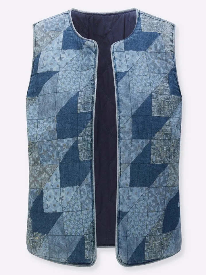 Witt Witt Jerseyweste Wende-Weste, Blau, – Produktbild 4 von 5