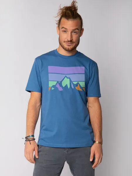 watapparel watapparel T-Shirt Unisex Retro Landscape, Bright blue, – Produktbild 1 von 3