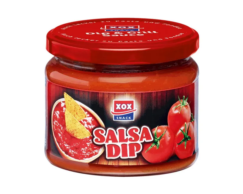 XOX XOX Knabberei, XOX Salsa Dip pikant fruchtiger Tomatendip mit angenehmer Würze 300ml – Produktbild 1 von 3