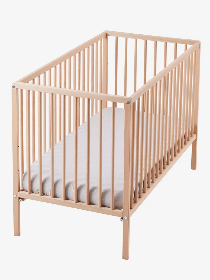 Vertbaudet Vertbaudet Babybett COCOON 60x120 cm Gitterbett, Braun, – Produktbild 2 von 4