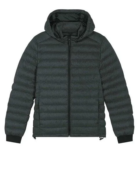 YTWOO YTWOO Herren Steppjacke im Woll-Look | komplett aus recycelten Materialen gefertigt, Dunkelgrau, – Produktbild 4 von 4
