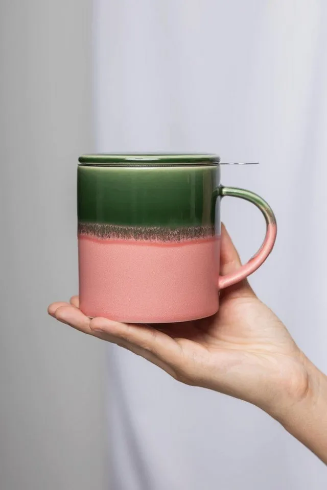 Tranquillo Tranquillo Tasse mit Teesieb INDUSTRIAL 410 ml, Grün, – Produktbild 6 von 8