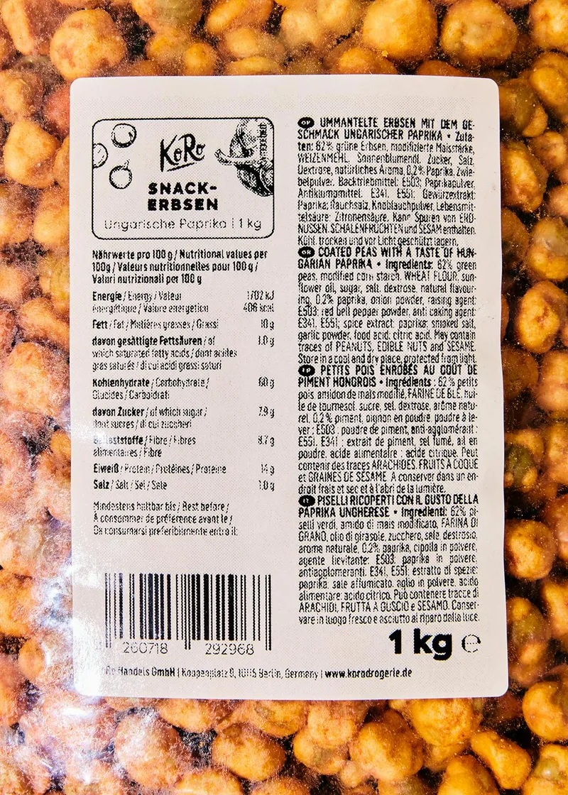 KoRo Snack Erbsen Ungarische Paprika 1 kg – Produktbild 3 von 5