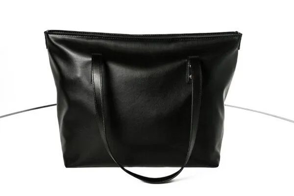 GREVIRO GREVIRO Totebag "XL" aus Kaktusleder (vegan), Schwarz, – Produktbild 1 von 4