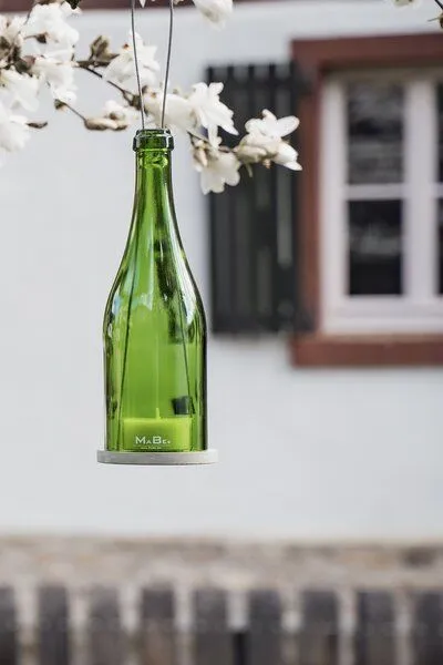 MaBe MaBe hängeWINDLICHT® aus der Sektflasche - witzige & nachhaltige Geschenkidee, Grün, – Produktbild 3 von 4