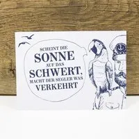 Bow & Hummingbird Bow & Hummingbird Postkarte "Käpt´ns Weisheit I" – Produktbild 1 von 1