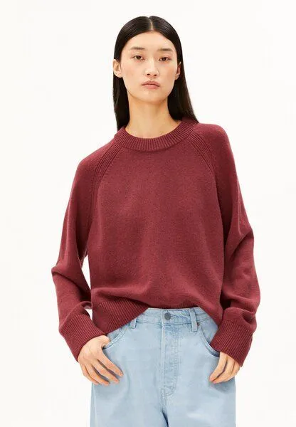 ARMEDANGELS Armedangels Wool Knit Damen Strickpullover aus recycelter Wolle mit Bio-Wolle, Velvet ember, – Produktbild 1 von 4