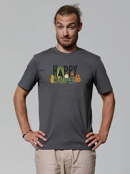watapparel watapparel T-Shirt Unisex Happy Camper, Anthracite, – Produktbild 2 von 3