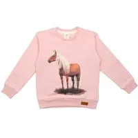 Walkiddy Baby Sweatshirt GOTS-zertifiziert aus Bio-Baumwolle rosa mit Pferde-Motiv – Walkiddy – Produktbild 1 von 1