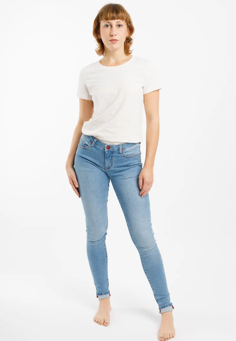 TORLAND TORLAND Damen vegan Skinny Jeans Rosa, Hellblau, – Produktbild 1 von 2
