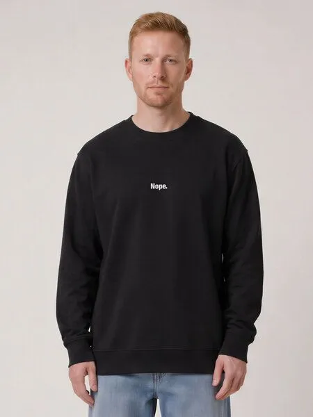 watapparel watapparel Sweatshirt Unisex Nope, Black, – Produktbild 2 von 2