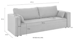 Home affaire 3-Sitzer Pur, wahlweise mit Bettfunktion – Produktbild 1 von 1
