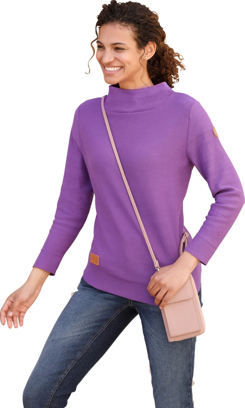 Witt Stehkragenpullover lila, Lila, – Produktbild 2 von 2