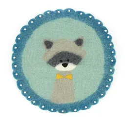 GLOBO Fair Trade GLOBO Fair Trade Sitzkissen /Tischset WASCHBÄR aus Wollfilz – Produktbild 1 von 1