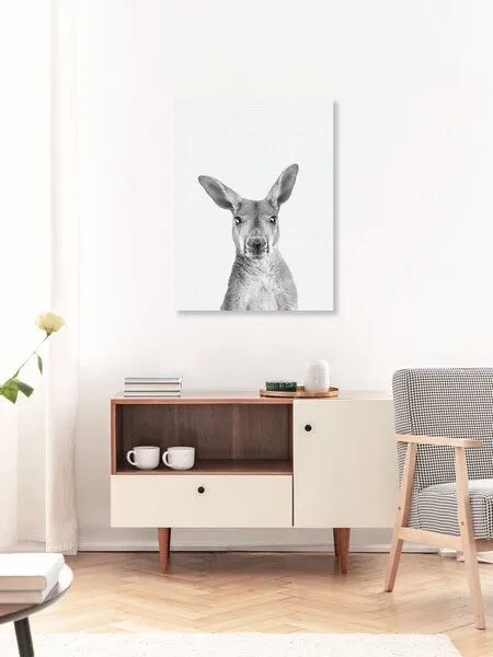 Photocircle Photocircle Poster / Leinwandbild - Kangaroo (Black and White) – Produktbild 3 von 4