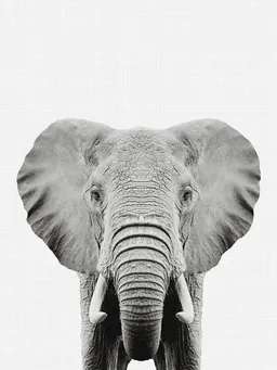 Photocircle Photocircle Poster / Leinwandbild - Elephant (Black and White) – Produktbild 1 von 1