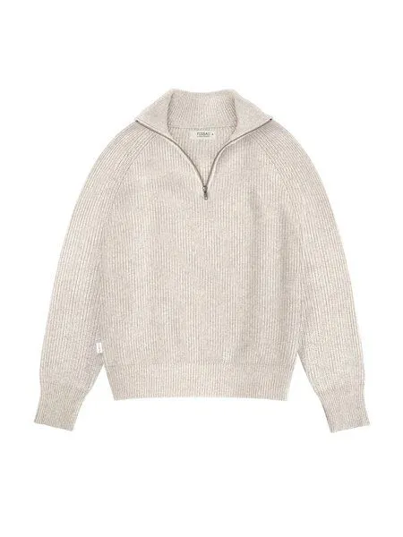 FUXBAU FUXBAU Frauen Merino Troyer, Beigemeliert, – Produktbild 3 von 4