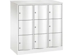 C+P C+P Schließfachschrank 3 Türme, H1950xB1148xT540mm, 3er, Verkehrsweiß – Produktbild 1 von 1