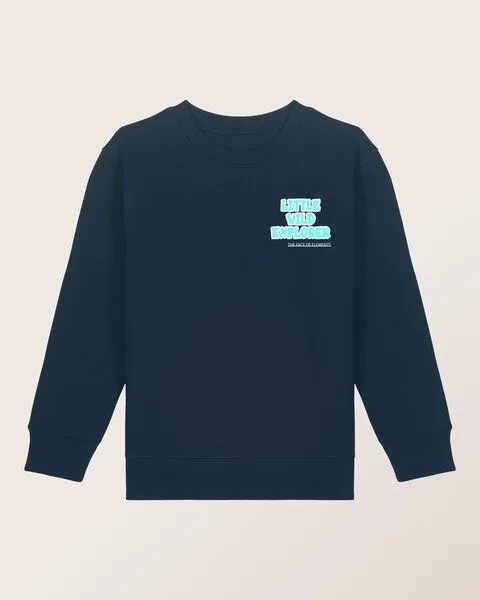 THE FACE OF ELEMENTS The Face of Elements Little Wild Explorer - Relaxed Fit Kids Sweatshirt aus 100% Bio-Baumwolle, Navy blue (blau), – Produktbild 1 von 4