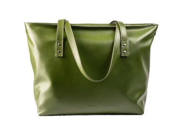 GREVIRO GREVIRO Totebag "XL" aus Kaktusleder (vegan), Blau glatt, – Produktbild 2 von 4