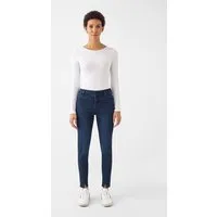DAWN Damen Jeans SUN UP Powerstretch Design Details DAWN Bio-Baumwolle, Dark blue, – Produktbild 2 von 7