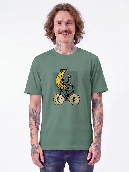 watapparel watapparel T-Shirt Unisex Banana Rider, Green bay, – Produktbild 2 von 2