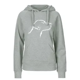 HANDGEDRUCKT HANDGEDRUCKT "Fellnase" Frauen Hoody aus reiner Biobaumwolle (kbA) – Produktbild 1 von 1