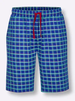 wäschepur men Hose kurz royalblau-kirsche-kariert – Produktbild 1 von 1