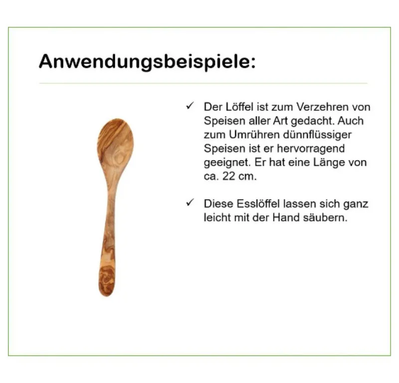 Olivenholz erleben Olivenholz erleben Esslöffel (L22) aus Olivenholz – Produktbild 6 von 6