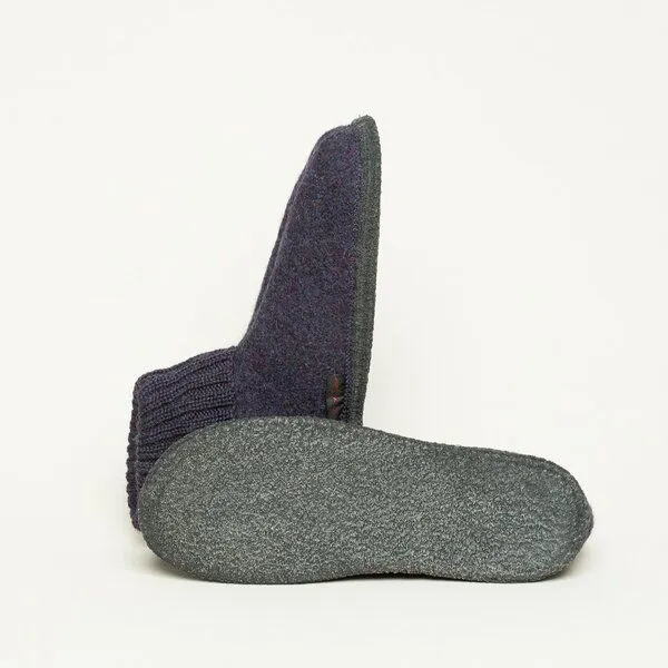 Kitz-Pichler Kitz-Pichler Hüttenschuh Ötz - Hausschuh für Damen & Herren aus 100% Schurwolle, Lila, – Produktbild 4 von 4