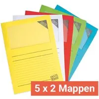 Elco 5 x 2 Elco Sichtmappe/Fenstermappe "Ordo zero" farbig sortiert – Produktbild 1 von 1